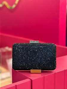 BOLSA MINU STRASS AZUL MARINHO