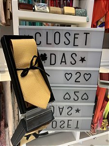 ALUGUEL GRAVATA AMARELO MOSTARDA