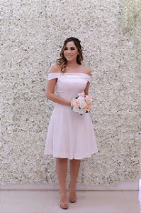 VESTIDO BRANCO OFF WHITE OMBRO A OMBRO