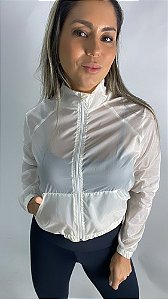 Jaqueta Corta Vento Feminina Off White