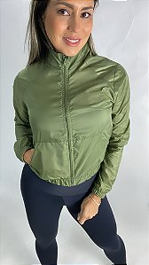 Jaqueta Corta Vento Feminina Verde Militar