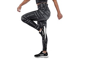 Legging Extreme Ladies Black / Calça Preta com Estampa / Cós alto