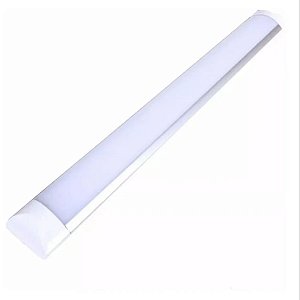 Luminaria Linear Led 36w flat Sobrepor 120cm Branca Frio 6500k