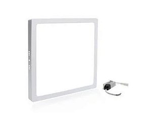 Luminária De Led Plafon 24w  Quadrado Sobrepor Branca Frio 6500k Bivolt 30cm x 30cm