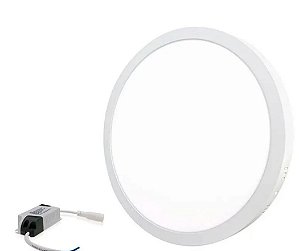 Plafon Led  Luminárias  Sobrepor Redondo   18w Branca  Frio  6500k bivolt 22cm