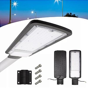 Luminaria Led  Publica 100w Smd  Branco Frio 6500K Bivolt Poste De Rua -ATP