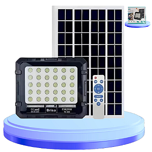 Refletor Holofote Led Solar 200W Com Placa Com Controle IP66 Frio Prova D água Brisa