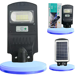 Luminária Solar Led 50W Pública Rua Poste Prova D'água Com Sensor embutido Luz Branca Frio
