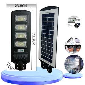 Luminária Solar Led 200W Pública Rua Poste Prova D'água Com Sensor embutido Luz Branca Frio