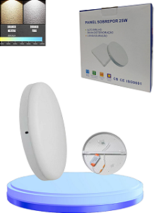 Plafon Led Borda infinita 25W  Sobrepor Redondo Bivolt Frio 6500k ou 4000k 17cm