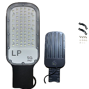 Luminária Led Publica Lp-Brisa 50w Smd Ip67 Bivolt 110v220v Branco Frio Da Rua