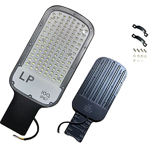 Luminária Led Publica Lp-Brisa 100w Smd Ip67 Bivolt 110v220v Branco Frio Da Rua