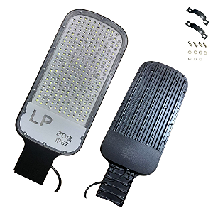 Luminária Led Publica Lp-Brisa 200w Smd Ip67 Bivolt 110v220v Branco Frio Da Rua