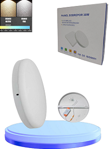 Plafon Led Borda Infinita 38W Redondo SOBREPOR Bivolt 110v-220v Neutro 4000K