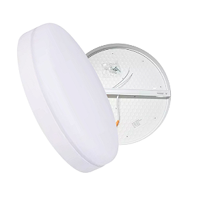 Plafon Led Borda Infinita 50w Sobrepor Redondo 30cmx30cm Bivolt 100v-220v Branco Frio 6500k