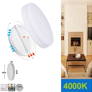 Plafon Led Borda Infinita 25w Sobrepor Redondo 17cmx17cm Bivolt 100v-220v Neutro 4000k