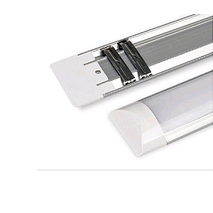 Luminária Linear Led Tubular 30cm Sobrepor 9w Led 6500k Bivolt 85v-220v