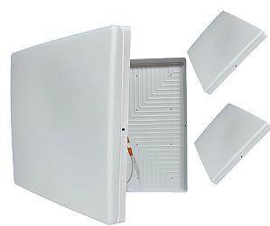 Kit 2 Plafon Led Borda Infinita 72w Sobrepor Quadrado 40cmx40cm Bivolt 100v-220v Neutro 4000k