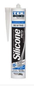 COLA SILICONE TEKBOND ACÉTICO PRETO 280G