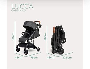 Carrinho De Bebê Lucca Cor Preto Infanti