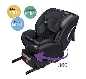 Cadeira De Carro Infantil Max360 Isofix 36kgs Maxi Baby - Preto