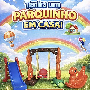 Combo, escorregador, balanço e Gangorra