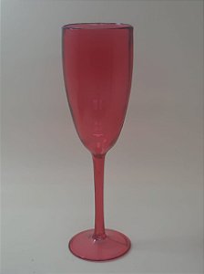 Taça acrílica champanhe 180 ml Vermelho-Maricota Festas