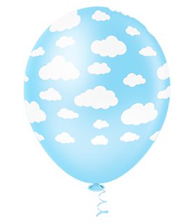 Balão Nuvem Azul Sortido PICPIC 10'' c/25 Unid. - Maricota Festas