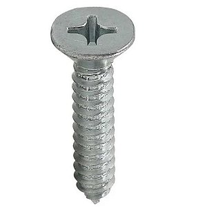 Parafuso Auto Atarraxante Cabeça Chata Phillips Ferro Zinco Branco 4.8 X 19