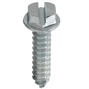Parafuso Sextavado Auto Atarraxante Arruelado Fenda Ferro Zinco Branco 6.3 X 38