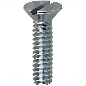 Parafuso Rosca Máquina Cabeça Chata Fenda Ferro Zinco Branco 1/8-40 X 1/2 BSW - 100 Peças