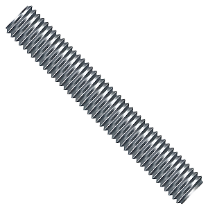 Barra Roscada 1 Metro M10-1,50 MA Ferro Zinco Branco