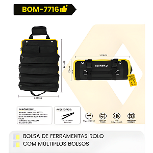 Bolsa de Ferramentas Rolo BOM-7716