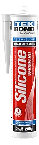 TEKBOND - silicone acético vermelho alta temperatura 280 g