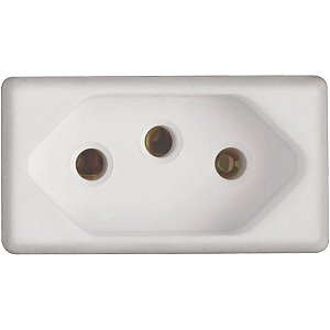 Módulo Tomada 2P+T Tramontina 10 A 250 V Branco