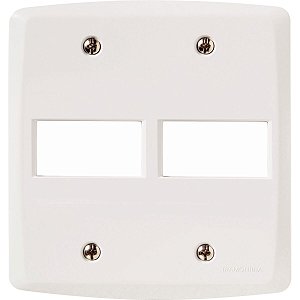 Placa 2 Postos Horizontal 4x4 Tramontina Lux² Branca