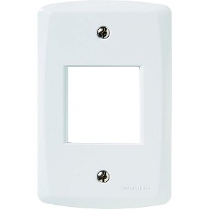 Placa 2 Postos Juntos 4x2 Tramontina Lux² Branca