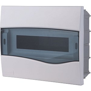 Quadro de Distribuição de Embutir 12 DIN ou 8 NEMA Tramontina com Porta Transparente