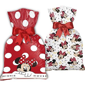 12 Sacolas Minnie Saquinho Lembrancinha Surpresa Festa Aniversário