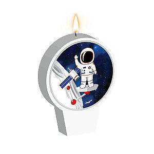Vela Astronauta Festa De Aniversário Plana