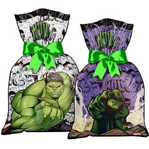 12 Sacolas Hulk Saquinho Lembrancinha Surpresa Festa Aniversário