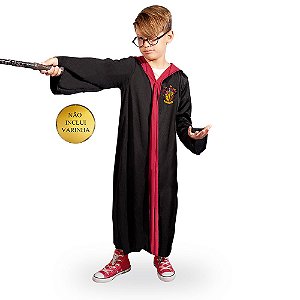 Fantasia Harry Potter Sobretudo Touca Óculos Infantil