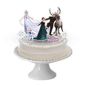 8 Topo Decoração de Bolo Tema Festa Frozen