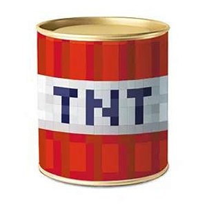 Lata TNT Surpresa Minecraft Para Lembrancinha Festa De Aniversário