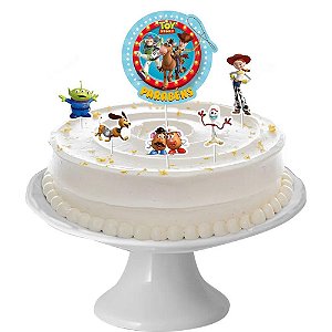 6 Topo Decoração de Bolo Tema Festa Toy Story