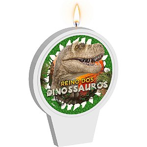 Vela Plana Mêsversário Festa Dinossauro Aniversário