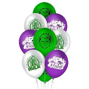 25 Bexigas Balão Festa Hulk 9 Polegadas