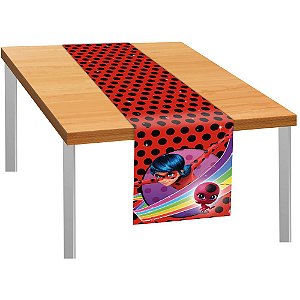 Trilho Caminho Toalha Mesa Tecido Festa Ladybug Core 40x200cm