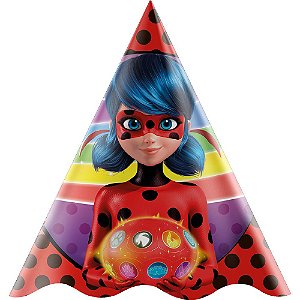 12 Chapéus De Festa Aniversário Ladybug