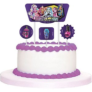 4 Topo Decoração de Bolo Festa Monster High